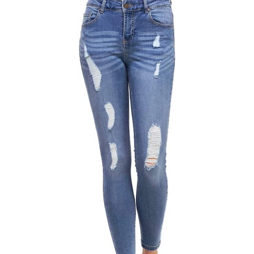 Blue Age Butlifting ripped distressed skinny jeans